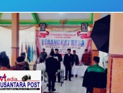 Kapolsek Udanawu Bersama Forkopimcam Hadiri Pelantikan Perangkat Desa Ringinanom