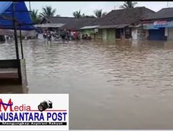 Pasar Sukadana Lampung Timur Di Landa Banjir Akibat Hujan terlalu Deras