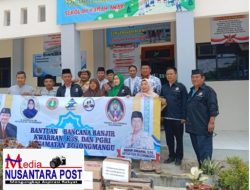 Bersama PGRI, Kwaran Pramuka & Tenaga Kependidikan, Asep Saepulloh Berikan Bantuan Sosial Bagi Warga Yang Terdampak Banjir