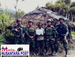 Gelar Bakti Sosial di Papua, Satgas YR 321/GT Bagikan Sembako Masyarakat Distrik Dal