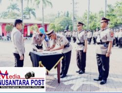Mutasi Jabatan Kapolsek Ngluyu dan Patianrowo, Ini Pesan Kapolres Nganjuk Kepada Pejabat Baru