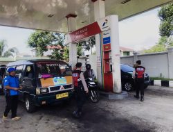 Pastikan Ketersediaan BBM Jelang Mudik Lebaran Polres Magetan Patroli ke SPBU