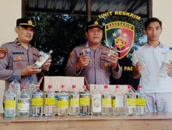 Ops Pekat Semeru, Polsek Pagu Amankan 6 Penjual dan Puluhan Botol Miras