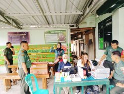 Koramil 0818/08 Wagir Gelar Pasar Murah dan Kesehatan Gratis Bagi Masyarakat Kurang Mampu