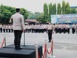 Apel Pasukan Malam Takbir Lebaran, Polres Kediri Imbau Masyarakat Ramaikan Masjid