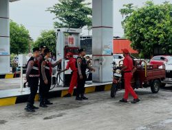 Masa Mudik Lebaran, Polres Kediri Kediri Sidak SPBU Cegah Kecurangan