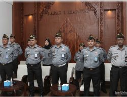 Lapas I Madiun Ikuti Apel Pegawai Dan Halal Bihalal Idul Fitri 1445H Di Lingkungan Kementrian Hukum Dan HAM Secara Virtual