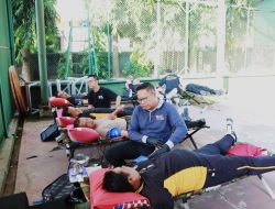 Bhakti Kesehatan Polres Kediri Gelar Donor Darah Bantu PMI