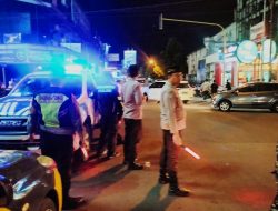 Ciptakan Rasa Aman Pada Masyarakat Polres Kediri Kota Gelar Patroli Blue Light