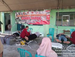 Bakti sosial kemanusiaan donor darah Koramil 0813-05 berjalan tertib