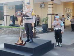 Pimpin Upacara Kenaikan Pangkat Pengabdian, Kapolres Kediri Kota : Selamat kepada AKBP Abraham Sissik