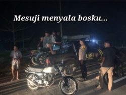 Polsek Tanjung Raya Bersama Personil Sat Samapta Polres Mesuji Melaksanakan Patroli Gabungan Antisipasi Balap Liar