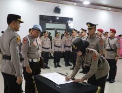 Kapolres Mesuji Pimpin Sertijab 3 PJU dan tegaskan komitmen profesionalisme polri kepada jajarannya