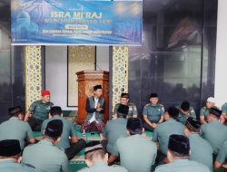 Membangun Mental Tangguh, Prajurit Beserta Persit Kodim 0808 Peringati Isra’ Mi’raj Di Masjid Al-Ikhlas Blitar