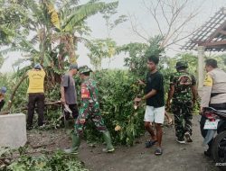 Sinergitas TNI-Polri di Kediri, Gelar Bakti Sosial Bantu Warga Terdampak Bencana Alam