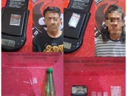 Jajaran SatRes Narkoba Polres Mesuji Berhasil Mengungkap dan Menangkap Dua Pelaku Kasus Penyalahgunaan Narkotika jenis Sabu