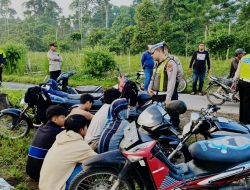 Satlantas Polres Kediri Razia Balap Liar Usai Sahur, Enam Motor Berhasil Diamankan