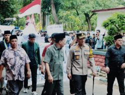 Polres Nganjuk Gelar Apel Kesiapan Pengamanan Unjuk Rasa Aliansi Mahasiswa Tolak UU TNI