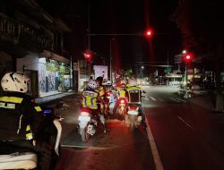 Polres Kediri Kota Gelar Patroli Skala Besar Cegah Gangguan Kamtibmas Arus Balik