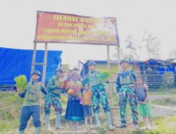Panen Persaudaraan di Pintu Jawa, Satgas TNI dan Senyum dari Lembah Biondikime