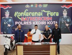 Polres Kediri Kota Amankan Residivis Terduga Pelaku Pencurian di Kamar Kos Yang Viral di Medsos