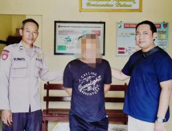Anggota Polsek Gurah Amankan Seorang Pelaku Di Duga Melakukan Pembobolan Mesin ATM Di Desa Gurah