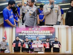 Polres Kediri Gagalkan Peredaran Narkotka jenis Sabu2 Hampir 1 Kg