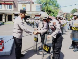 Jelang May Day 2025, Personel Polres Kediri Kota Latihan Dalmas
