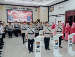 Rotasi Jabatan, Kapolres Jombang Pimpin Upacara Sertijab Kasat Resnarkoba dan Kapolsek Jajaran