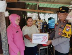 Sambut Hari Bhayangkara ke 79, Kapolsek Ngasem dan Bhayangkari beri Bantuan