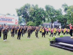 *Makin Solid! Kodim 0809 Kediri dan Polres Kediri Kota Olahraga Bersama Sambut Hari Bhayangkara ke-79