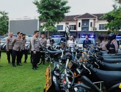 *Kesiapan Pengamanan Pengesahan Warga Baru PSHT, Kapolres Jombang Periksa Kendaraan Dinas dan Kelengkapan*