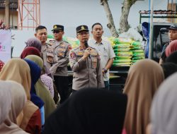 *Jaga Stabilitas Harga, Polres Trenggalek Gandeng Bulog Gelar Pasar Beras Murah