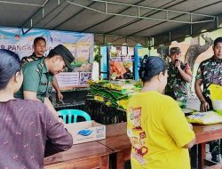 *Bazar Pangan Murah Beras SPHP, Sinergi TNI – Bulog Di Wlingi Disambut Antusias Warga