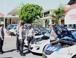 *Maksimalkan Sarpras, Kapolres Kediri Cek Ranmor Dinas