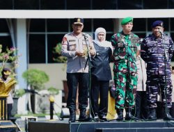 Polda Jawa Timur Gelar Apel dan Doa Bersama Forkopimda dan Puluhan Ormas Untuk Jogo Jatim