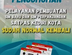 *Pelayanan SIM di Satpas Polres Kediri Kota Kembali Normal Pasca Kerusuhan*