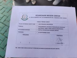 Kejari Gresik Menerima Laporan LSM Penjara Indonesia Adanya Dugaan Penyimpangan Pembangunan Kantor Desa Ngampel