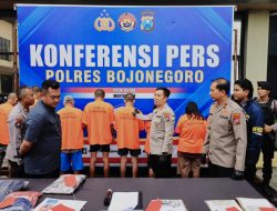 *Polres Bojonegoro Amankan 8 Pelaku Kejahatan dalam Operasi Sikat Semeru 2025*