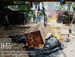 *Polsek Ngronggot Bongkar Lokasi Diduga Perjudian Sabung Ayam di Klurahan*