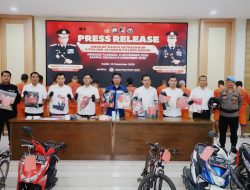*Rentang 36 Hari, Polres Kediri Berhasil Ungkap 19 Kasus dan 33 Tersangka Tindak Pidana Yang Meresahkan Masyarakat*