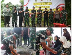Danrem Untoro Tandai Dimulainya Pembangunan Jembatan Gantung Antar Kecamatan di Nganjuk