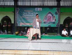 PERiNGATAN ISRA MIRAJ SMP NEGERI SATU SUGIWARAS DI HADIRI KYAI H MAKSUN