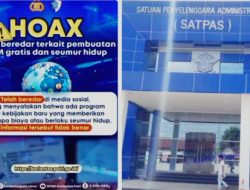 *Kanit Regident : HOAX!!! Unggahan Akun Tik-Tok Tentang Vidio SIM Gratis di Satpas Colombo*