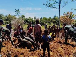 *Pos Koroway Satgas Yonif 123/Rajawali Tunjukkan Kepedulian Sosial Melalui Bantuan Pemakaman Warga