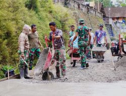 *Pengecoran Rabat Jalan TMMD Ke 127 Kodim 0808/Blitar Tunjukkan Progres Signifikan di Desa Krisik