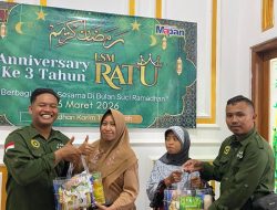 Peduli Warga Sekitar Dan Wujud Rasa Syukur, LSM RATU Bagikan Ratusan Paket Sembako Kepada masyarakat sekitar