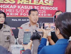 *Polres Kediri Beberkan Pengungkapan Kasus 3C Periode Mei–Juni, Lima Perkara Berhasil Diungkap